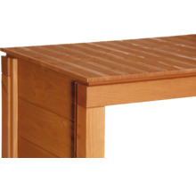 Detailansicht einer Holzkonstruktion mit Brettern