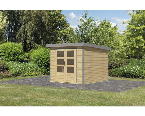 Gartenhaus aus Holz mit Doppeltür und Fenster