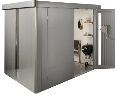 Gartenschrank mit Schiebetür und Grill