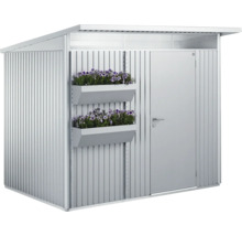 Gartenschrank aus Metall mit zwei Blumenkästen