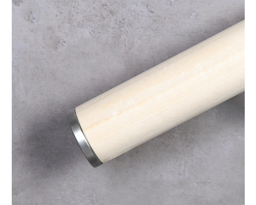 Holzhandlauf mit Edelstahlhalterung