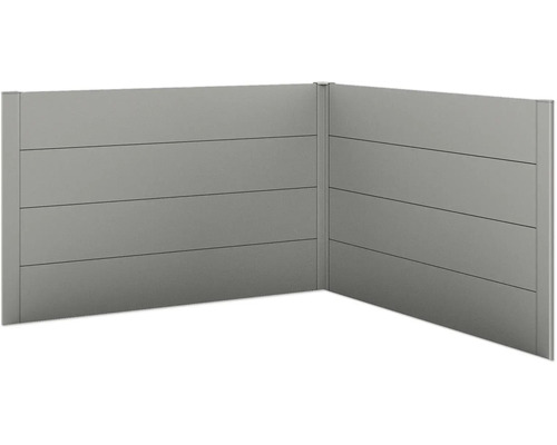Sichtschutz Biohort für Belvedere L-Form 2 Stück L150 quarzgrau-metallic