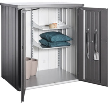 Metall Gartenschrank mit Regalen und Gartengeräten