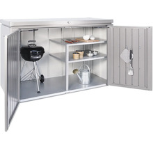 Gartenschrank mit Grill, Regalen und Gartenzubehör