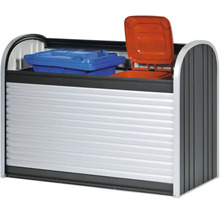 Mülltonnenbox mit zwei Mülltonnen