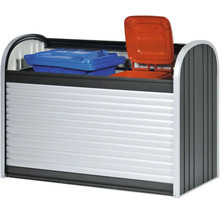 Mülltonnenbox mit zwei Mülltonnen