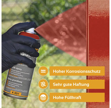 Epoxid-Grundierungsspraydose in Aktion für Korrosionsschutz, Haftung und Füllkraft