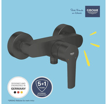 Schwarze Grohe Armatur für die Wandmontage