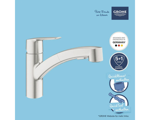 Grohe Küchenarmatur mit ausziehbarer Spülbrause