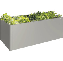 Hochbeet aus Metall mit Bepflanzung
