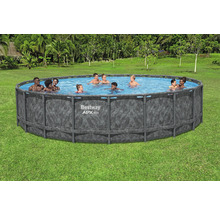 Bestway Aufstellpool mit Stahlrahmen und mehreren Personen im Wasser