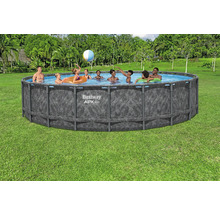 Bestway Frame Pool mit Personen im Garten