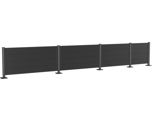 Gartenzaun aus Aluminium mit Pfosten