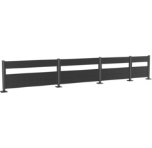 Sichtschutzzaun aus Aluminium mit Pfosten für den Garten