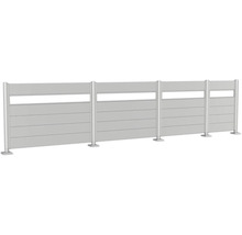 Gartenzaun aus Metall und Holz