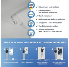 Tapetenrolle mit Produkteigenschaften und Anbringungsanleitung