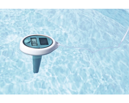 Schwimmendes Poolthermometer mit Solarpanel zur Messung der Wassertemperatur