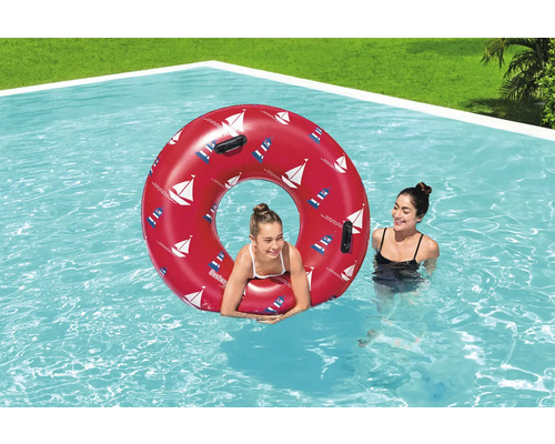Aufblasbarer Schwimmreifen mit Griffen im Pool