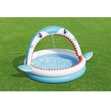 Aufblasbares Planschbecken in Hai-Optik mit Wassersprinkler