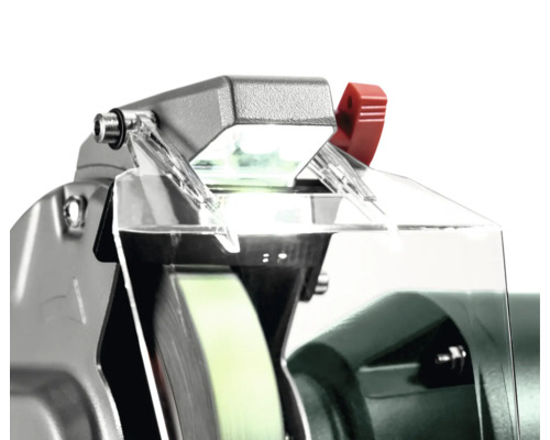 Detailansicht einer Nassschleifmaschine mit Wasserkühlung