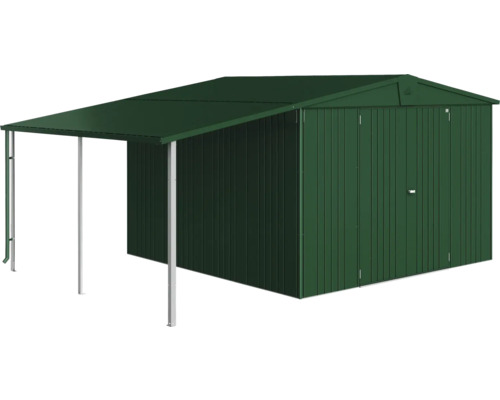 Geräteschuppen mit Carport aus Metall