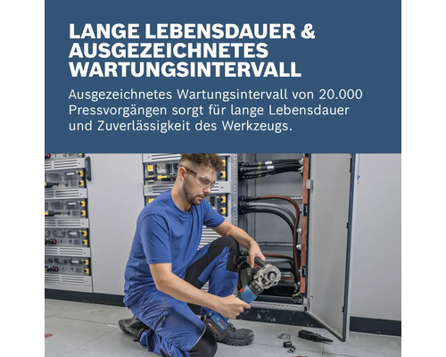 Ein Handwerker führt Wartungsarbeiten mit einem Werkzeug an einem Verteilerkasten durch.