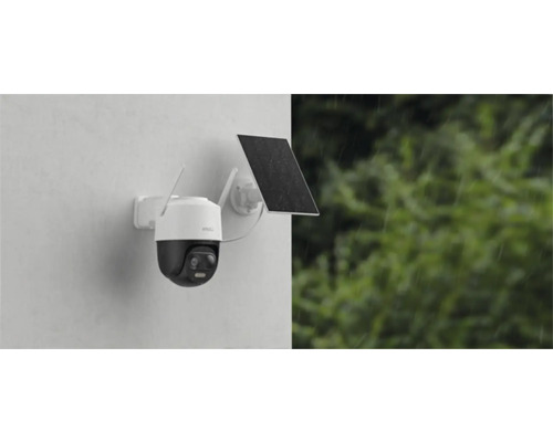 Überwachungskamera mit Solarpanel zur Aussenmontage