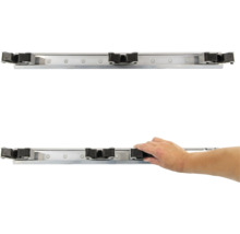 Aluminiumprofil mit Rollen zur flexiblen Montage