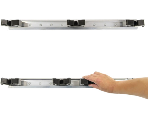 Aluminiumprofil mit Rollen zur flexiblen Montage