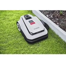 Rasenmähroboter auf Rasen