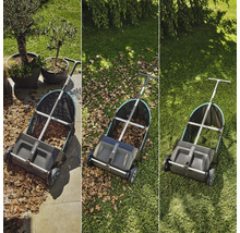 Gardena Kehrmaschine zum Aufsammeln von Laub im Garten.