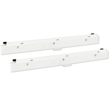 Zwei weiße Schubladenführungen