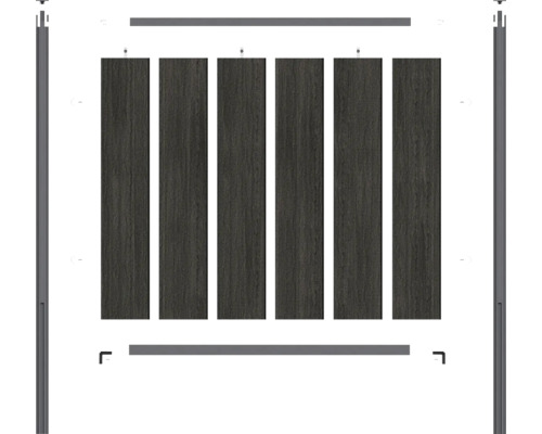 Zaunelemente mit Rahmen zur Gartengestaltung