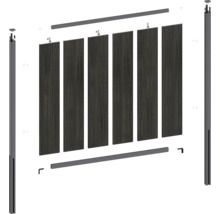 Terrassenzaun Bausatz mit Zaunlatten und Rahmen zur Montage