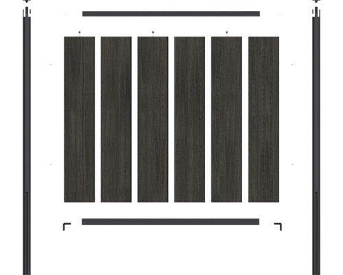 Zaunelement aus Holz mit Rahmen