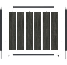 Komplettes Zaunbausatz mit vertikalen Elementen