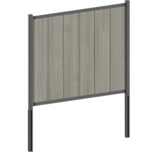 Gartenzaun aus Holz und Metall