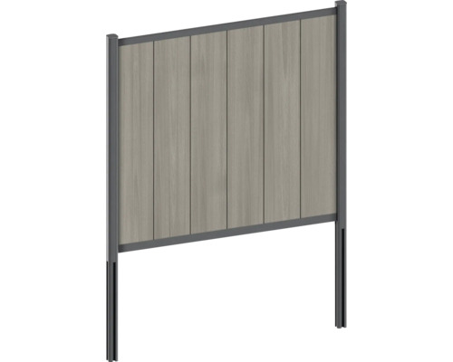 Gartenzaun aus Holz und Metall