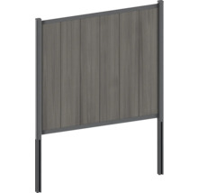 Gartenzaun Element mit Rahmen und Holzpaneelen