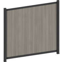 Sichtschutzzaun aus Holz und Metall