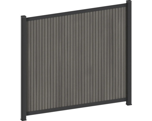 Sichtschutzzaun aus Kunststoff und Metall