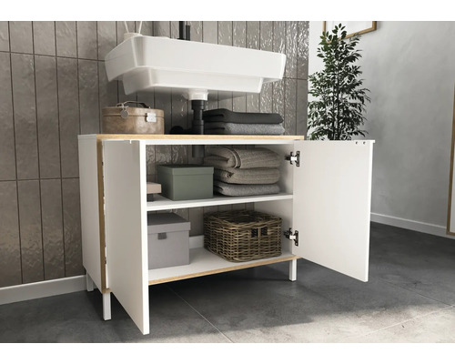 Waschtischunterschrank mit offenem Schrank und Stauraum