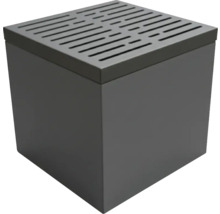 Aufsichtsschacht aus Kunststoff mit Gitterabdeckung