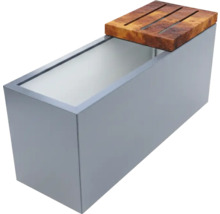 Metall Pflanzkasten mit Holzaufsatz