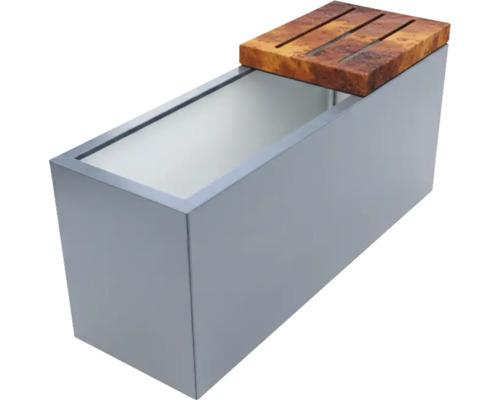 Metall Pflanzkasten mit Holzaufsatz