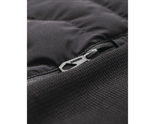 Detail einer Jacke mit Reißverschluss