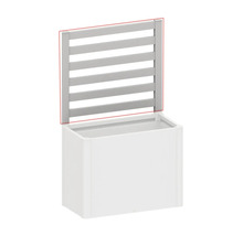 Weiße Pflanzkiste mit integriertem Rankgitter