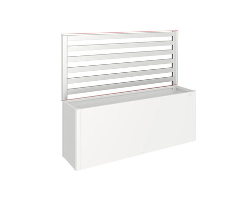 Blumenkasten mit Rankhilfe aus Metall