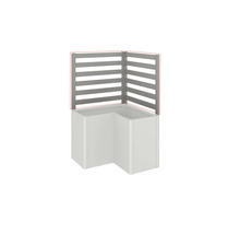 Eckiger Pflanzkasten mit Sichtschutz