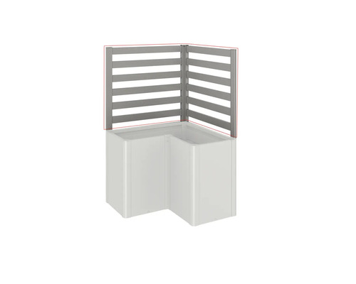 Eckiger Pflanzkasten mit Sichtschutz